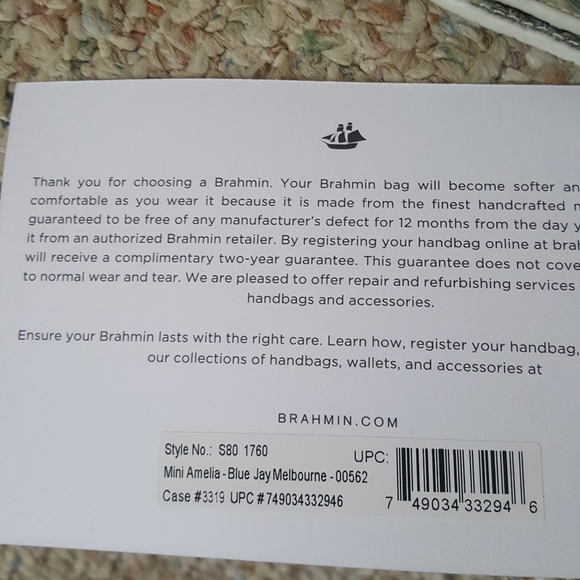 BRAHMIN BUCKET BAG & SAWYER - Picture 9 of 9